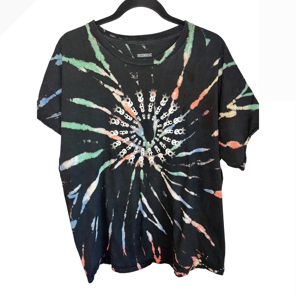 Insomniac EDC Las Vegas 2022 Tie Dye Festival T-Shirt Mens XXL Artist Lineup